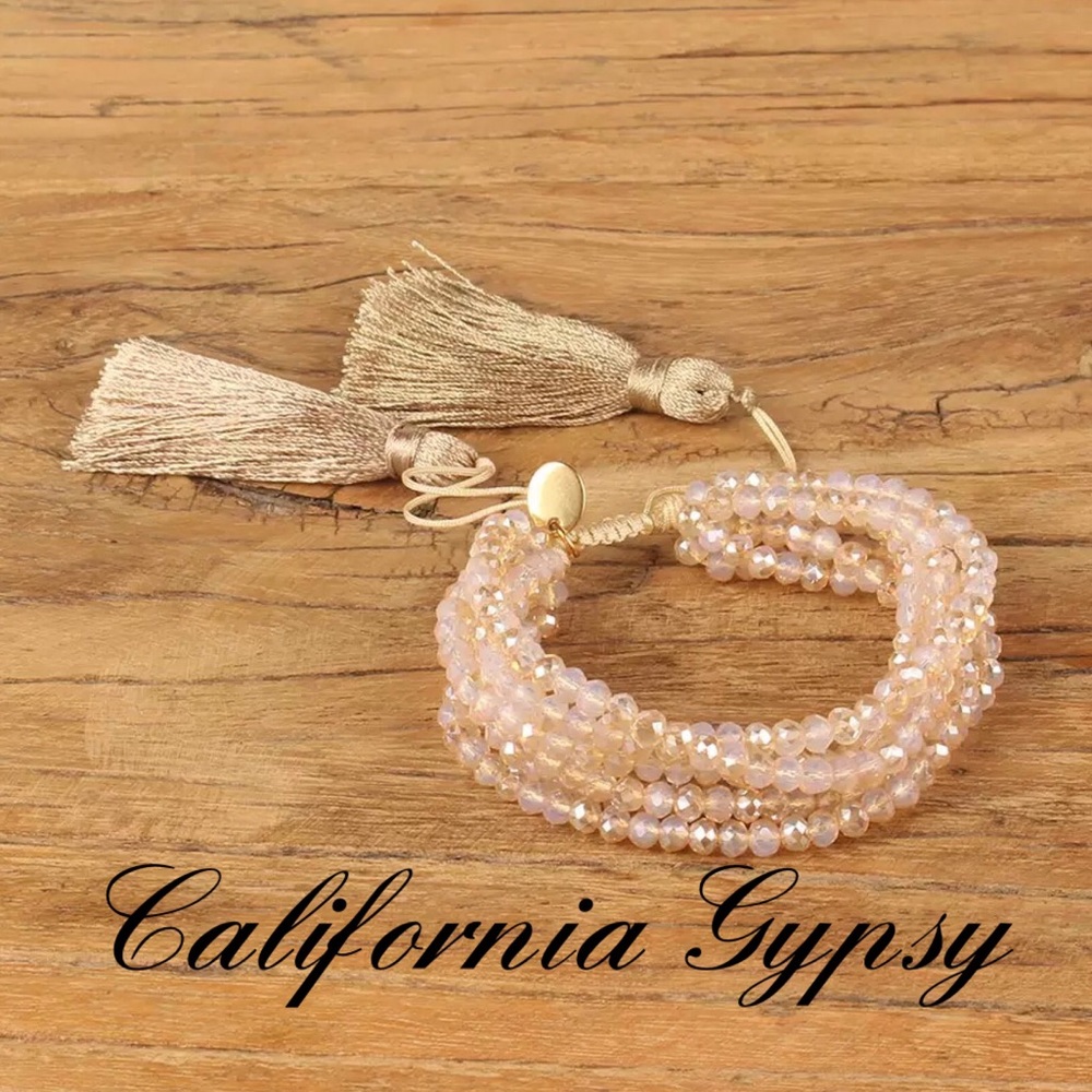 Boho Iridescent Beaded Tassel Bracelet🎉 - Picture 1 of 4